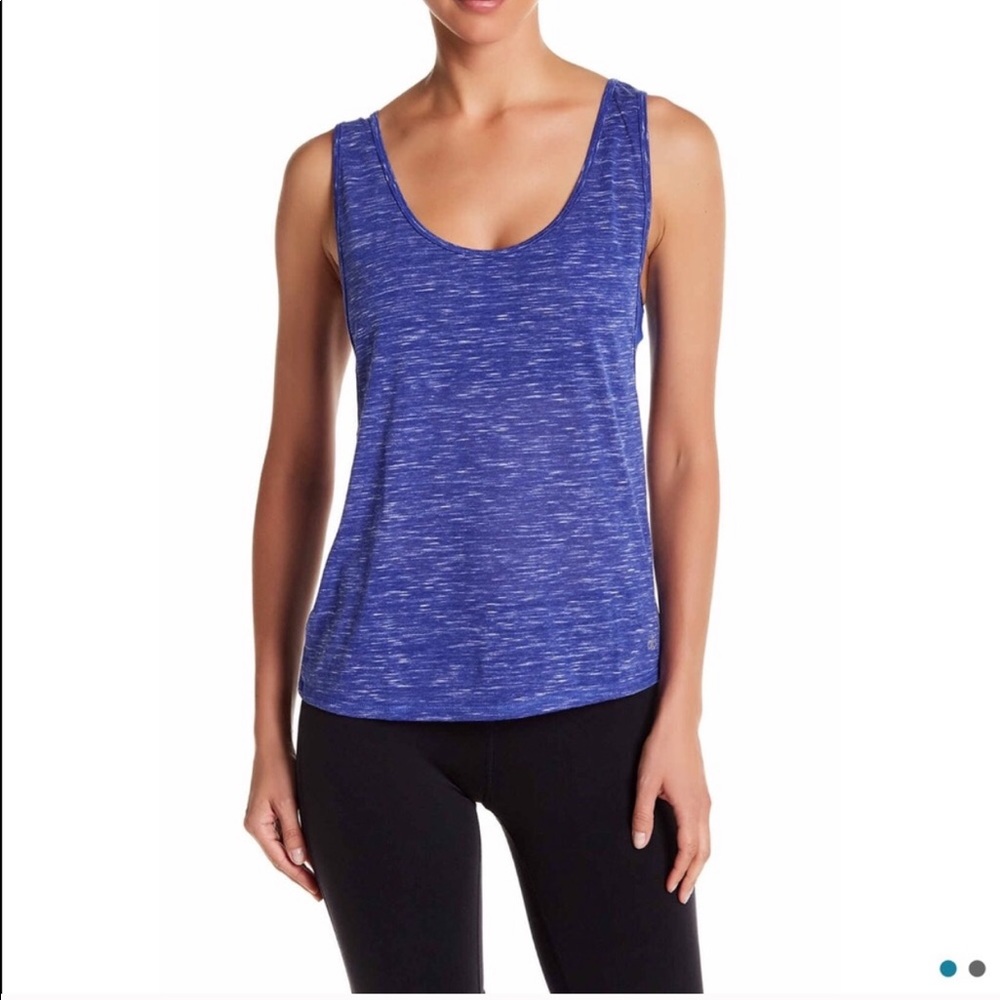 Alo Yoga marina tank in volcano blue. Super soft.